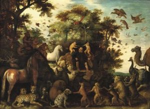 Aesopus And The Animals In A Landscape