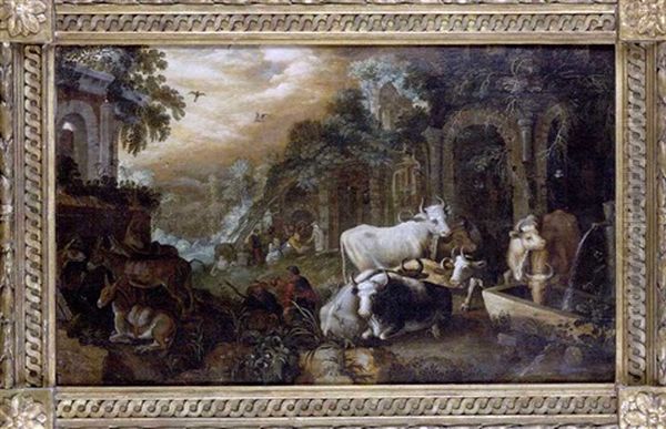 Scene Pastorale Dans Des Ruines Romaines - view 1