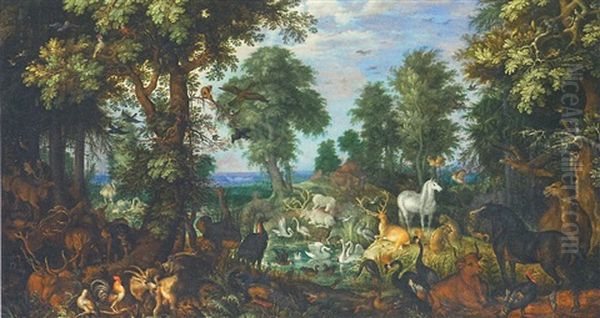 Les Animaux Sortant De L'arche De Noe - view 1