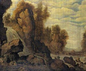 Berglandschaft Mit Wasserfall by Roelandt Savery