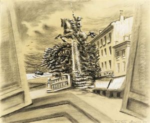 Vita Dell'uomo - Quadro Iii (sketch) by Alberto Savinio