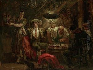 In The Tavern by Georgiy Konstantinovich Savitsky