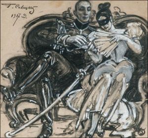 Rendez-vouz At The Masquerade by Georgiy Konstantinovich Savitsky