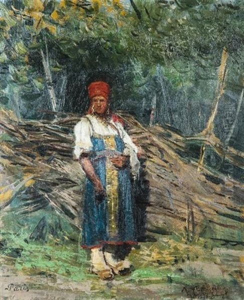 Paysanne Russe A L'oree Du Bois - view 1