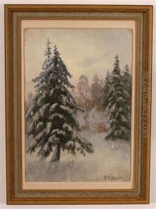 In The Winter Forest by Konstantin Apollonovich Savitsky
