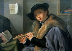 A Young Nobleman With A Soprano Recorder