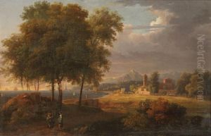 Paysage De Campagne Avec Une Ferme Antique