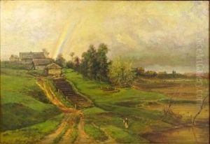 Landscape With Rainbow by Aleksei Kondratevich Savrasov