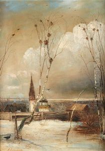 Campagne Russe Enneigee by Aleksei Kondratevich Savrasov