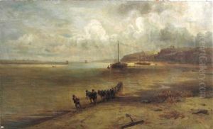 Les Bateliers De La Volga by Aleksei Kondratevich Savrasov