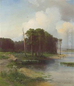 Losiny Ostrov by Aleksei Kondratevich Savrasov