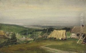 Village Landscape by Aleksei Kondratevich Savrasov