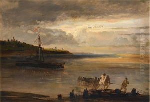 Boaters By Volga by Aleksei Kondratevich Savrasov