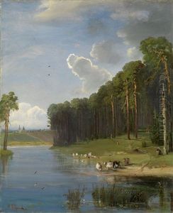 Pastoral Scene by Aleksei Kondratevich Savrasov