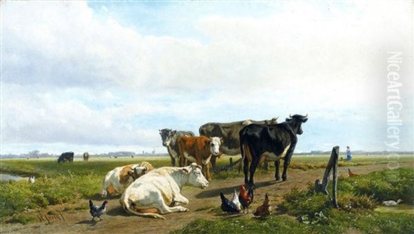 Polderlandschap Met Vee - view 1