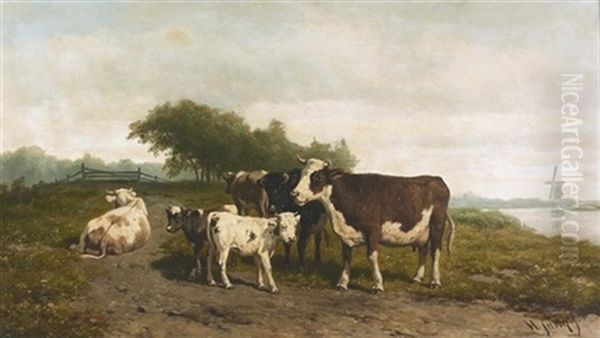 Hollandische Landschaft Mit Kuhherde - view 1