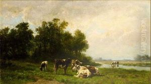 Cows In A Meadow by Hendrik Savry