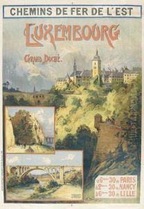 Chemin De Fer De L'est Luxembourg. by Eugene Bourgeois
