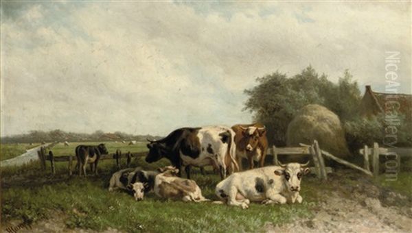 Cows In A Polder Landscape - view 1