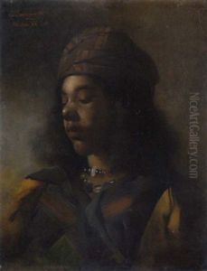 Junge Nubierin by Stanislaw Sawiczewski