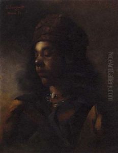 A Young Nubian Girl by Stanislaw Sawiczewski