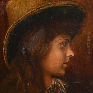 Girl With Straw Hat by Amy Sawyer