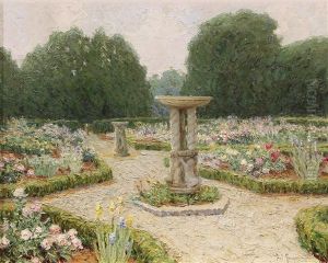 Fountain And Formal Rose Garden Fountain And Formal Rose Garden