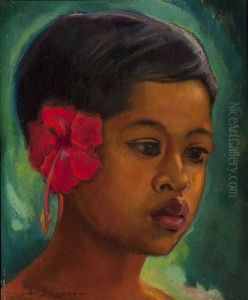 Tjokorde Alit, Small House Servant Of Anak Agoeng, Governor Of Bangli, Z. Bali by Charles Sayers