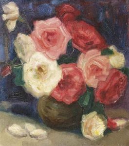 Red And White Roses by Charles Sayers
