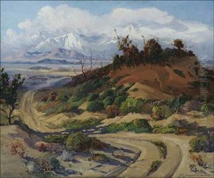 Snow Covered Mountain Landscape by Fred Grayson Sayre