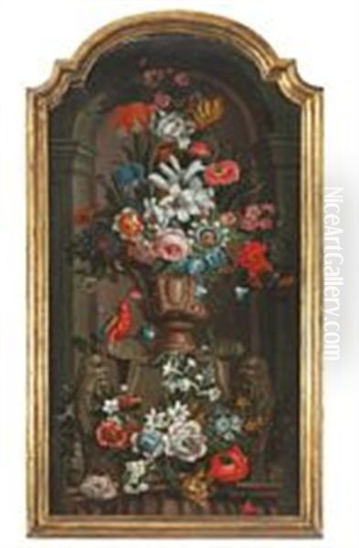Still Life With Flowers And A Parrot - view 1