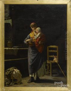 Mother And Child by Luigi Scaffai