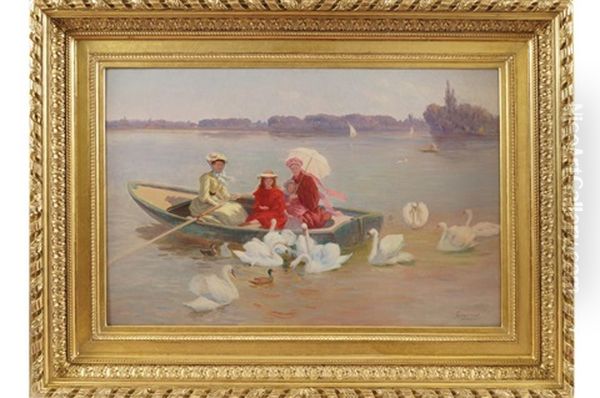 Feeding The Swans - view 1