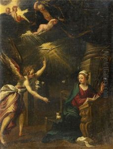 The Annunciation by Ippolito Scarsella (see Scarsellino)