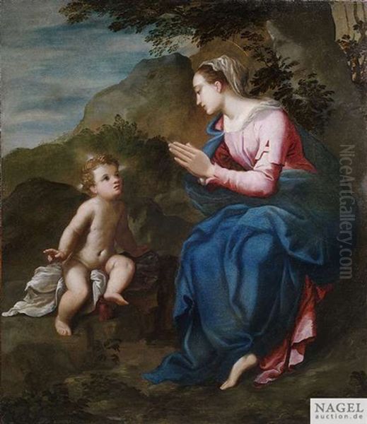 Die Madonna Mit Dem Christusknaben In Felsiger Landschaft - view 1