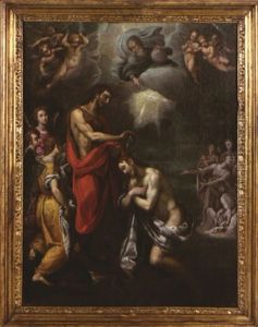 Le Bapteme Du Christ by Ippolito Scarsella (see Scarsellino)