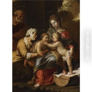 La Piccola Sacra Famiglia by Ippolito Scarsella (see Scarsellino)