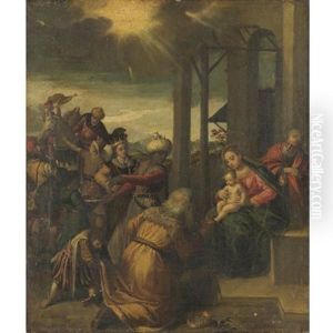 Adorazione Dei Magi by Ippolito Scarsella (see Scarsellino)