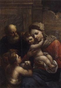 The Holy Family With The Infant Saint John The Baptist by Ippolito Scarsella (see Scarsellino)