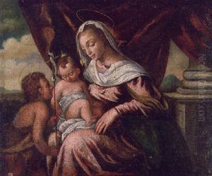 The Madonna And Child With The Infant Saint John The Baptist by Ippolito Scarsella (see Scarsellino)
