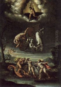 La Caduta Di Fetonte by Ippolito Scarsella (see Scarsellino)