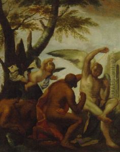 Daedelus And Icarus by Ippolito Scarsella (see Scarsellino)