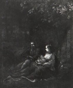 The Rest On The Flight Into Egypt by Ippolito Scarsella (see Scarsellino)