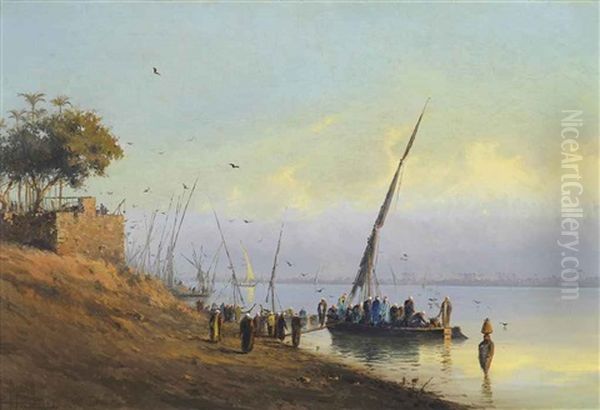 Boarding A Felucca On The Nile - view 1