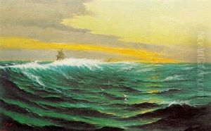 Sunset Over The Waves by Spyridon Scarvelli