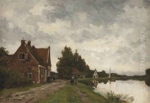Klompweg, Nigtevecht, With Fort Hinderdam In The Distance