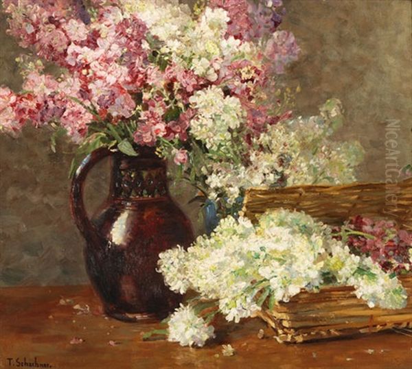 Blumenstilleben Mit Weissem Und Lila Flieder - view 1