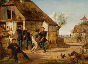 Merry Soldiers. Incident During The Second Schleswig War Merry Soldiers. Incident During The Second Schleswig War