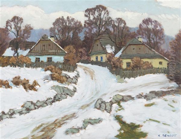 Cottages In Winter - view 1