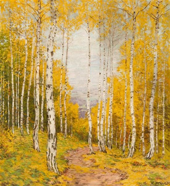 Autumn In A Birch Grove - view 1